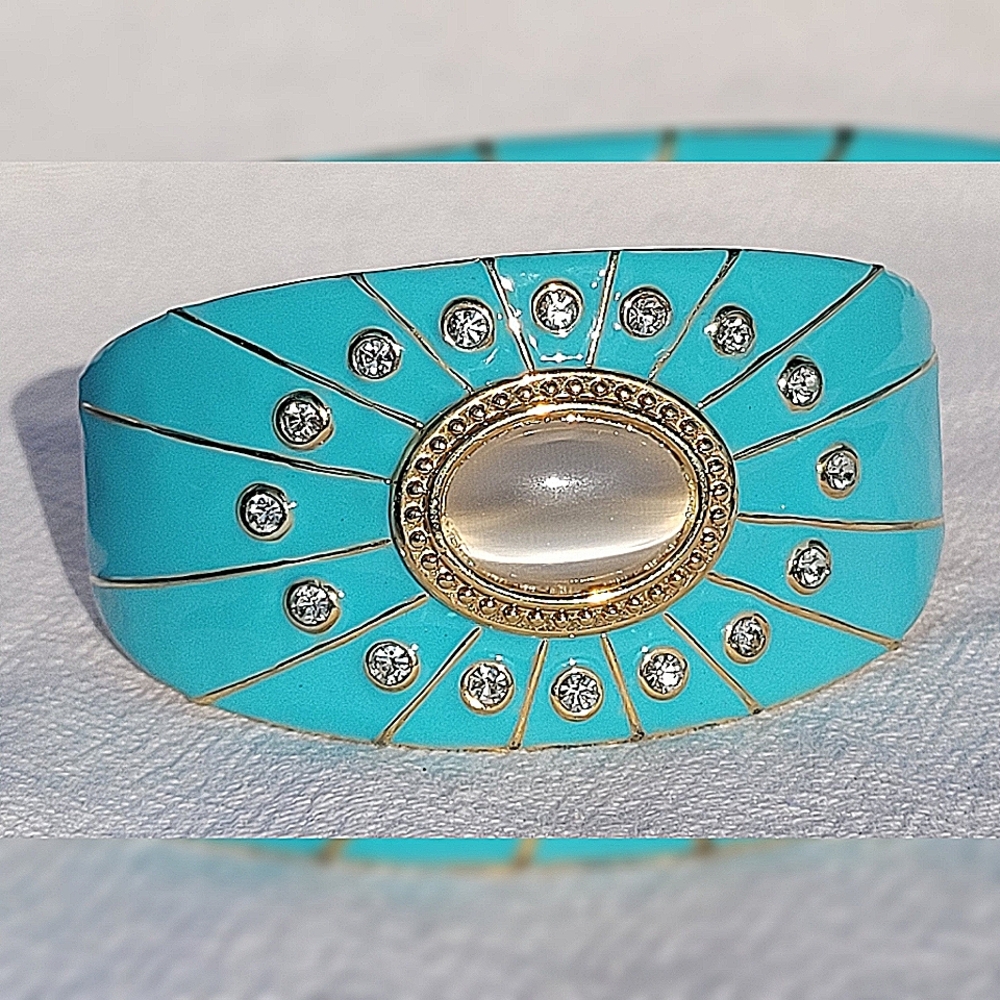 Bangle cuff turquoise bracelet